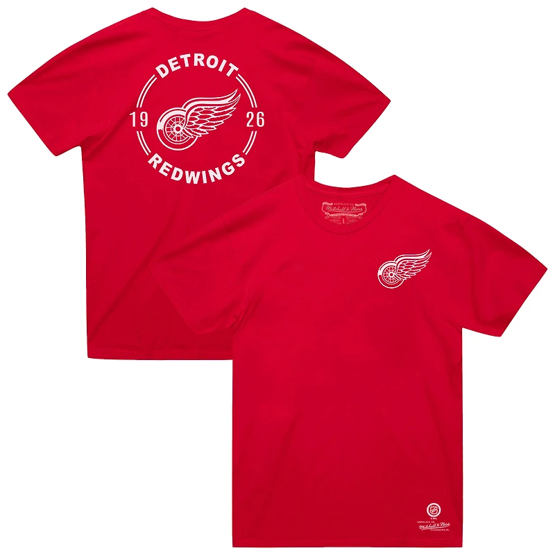 Men's Mitchell & Ness Red Detroit Red Wings Core Penalty Box 3.0 T-Shirt