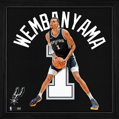Highland Mint Victor Wembanyama San Antonio Spurs Impact Jersey Frame