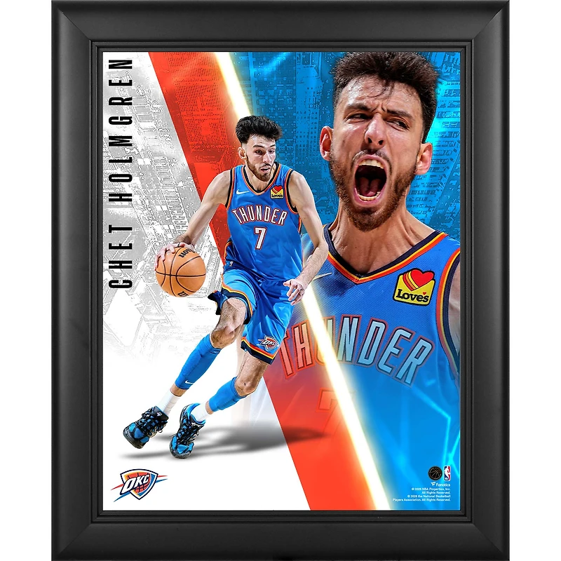 Chet Holmgren Oklahoma City Thunder Framed 13" x 16" Radiance Collage