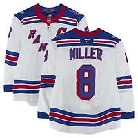 J.T. Miller New York Rangers Game-Used #8 White Set 3 Jersey from the 2025-26 NHL Season
