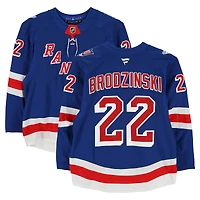 Jonny Brodzinski New York Rangers Game-Used #22 Blue Set 3 Jersey from the 2025-26 NHL Season
