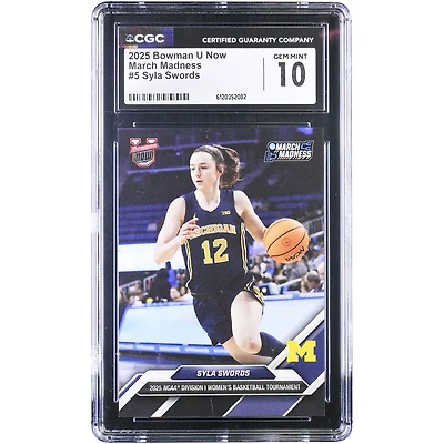 Syla Swords Michigan Wolverines 2025 Bowman U Now March Madness #5 CGC Authenticated Card
