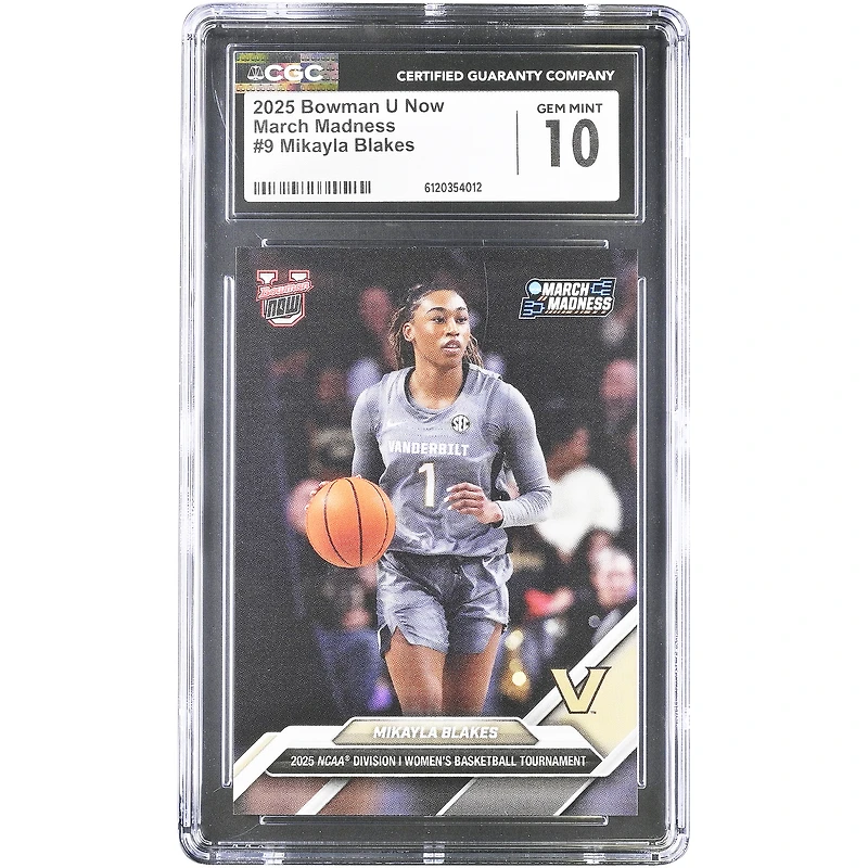 Mikayla Blakes Vanderbilt Commodores 2025 Bowman U Now March Madness #9 CGC Authenticated Card