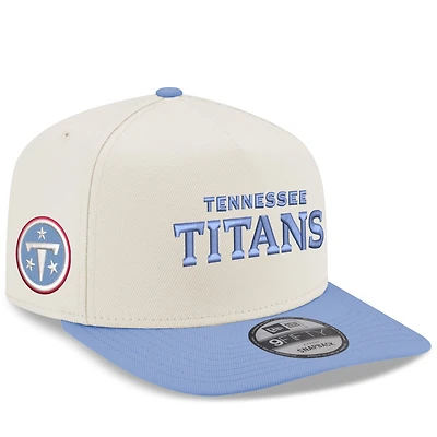 Men's New Era  Cream/Light Blue Tennessee Titans Wordmark 9FIFTY A-Frame Snapback Hat