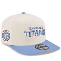 Men's New Era  Cream/Light Blue Tennessee Titans Wordmark 9FIFTY A-Frame Snapback Hat