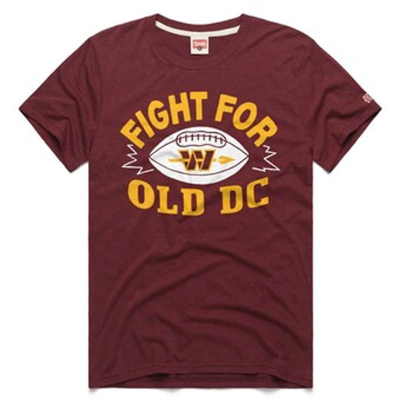 Men's Homage Burgundy Washington Commanders Fight For Old DC Tri-Blend T-Shirt