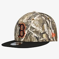 Men's New Era Camo Boston Red Sox Realtree Orange Pop 9FIFTY Snapback Hat