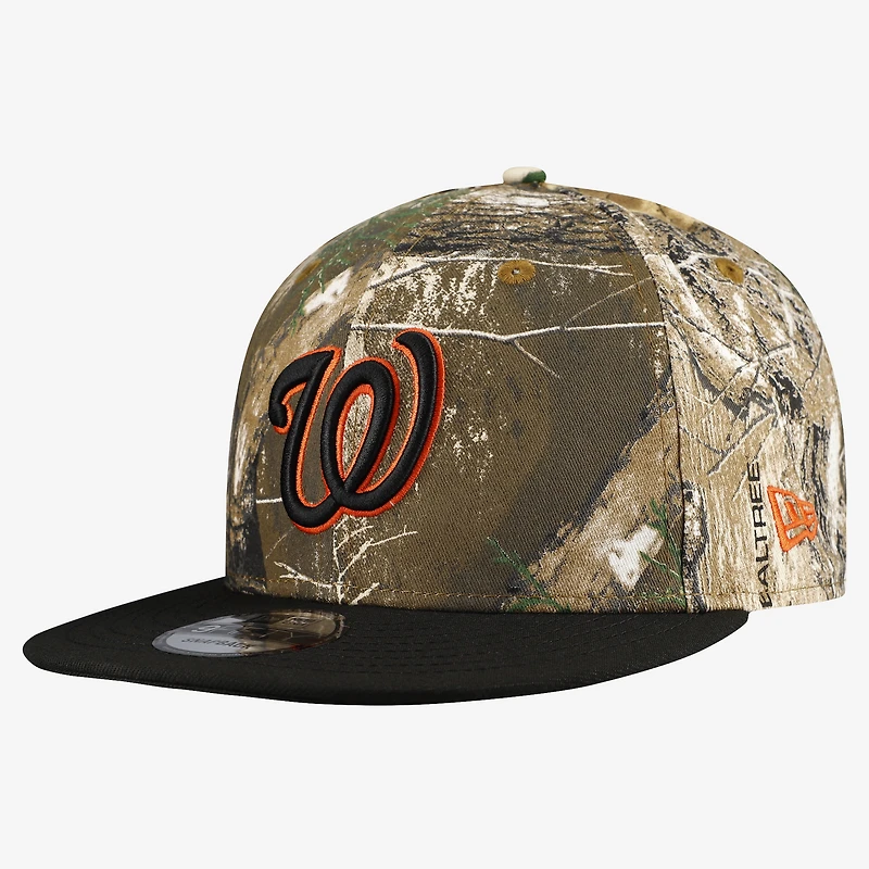Men's New Era Camo Washington Nationals Realtree Orange Pop 9FIFTY Snapback Hat