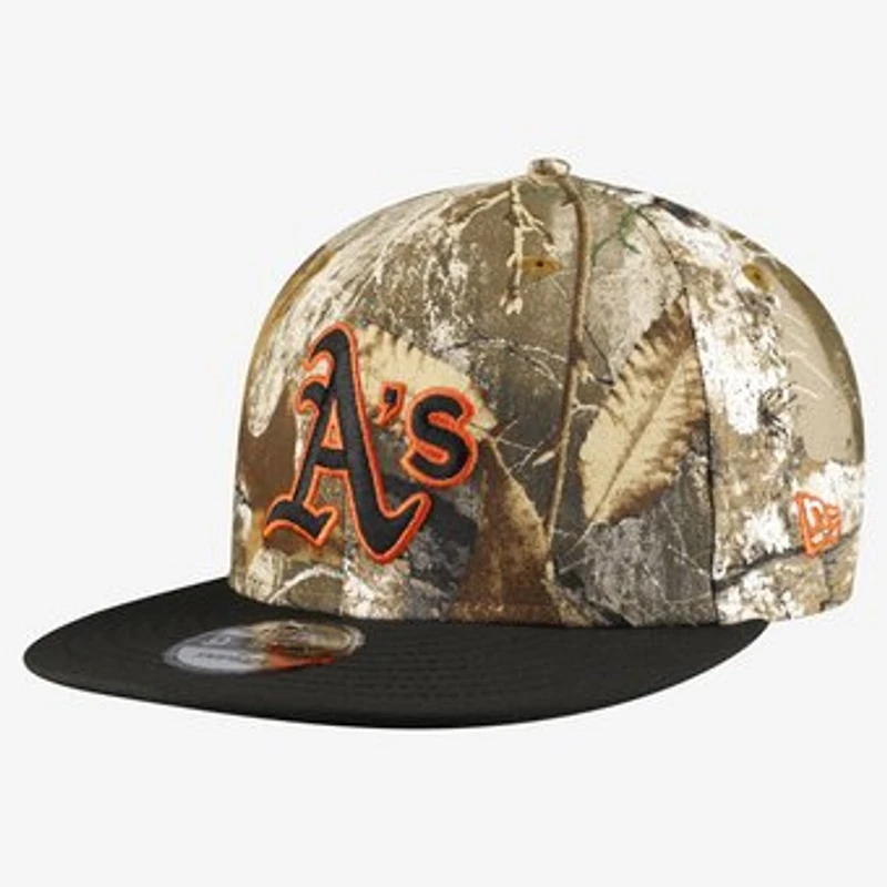 Men's New Era Camo Athletics Realtree Orange Pop 9FIFTY Snapback Hat