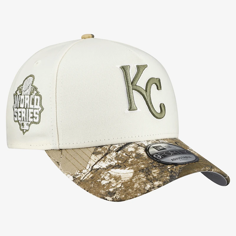 Men's New Era Khaki/Realtree Camo Kansas City Royals 9FORTY A-Frame Adjustable Hat