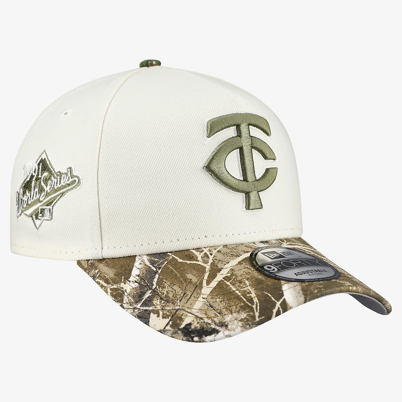 Men's New Era Khaki/Realtree Camo Minnesota Twins 9FORTY A-Frame Adjustable Hat