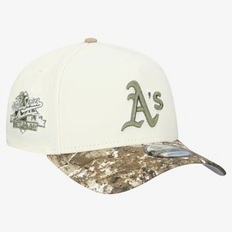 Men's New Era Khaki/Realtree Camo Athletics 9FORTY A-Frame Adjustable Hat