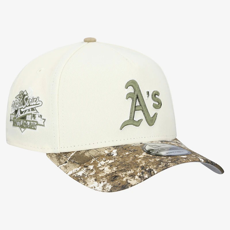 Men's New Era Khaki/Realtree Camo Athletics 9FORTY A-Frame Adjustable Hat