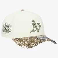 Men's New Era Khaki/Realtree Camo Athletics 9FORTY A-Frame Adjustable Hat