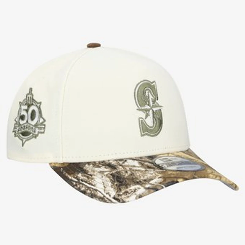 Men's New Era Khaki/Realtree Camo Seattle Mariners 9FORTY A-Frame Adjustable Hat