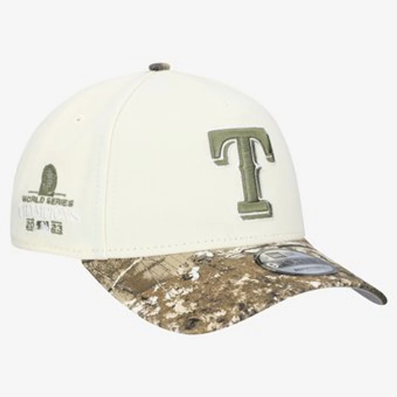 Men's New Era Khaki/Realtree Camo Texas Rangers 9FORTY A-Frame Adjustable Hat