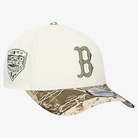 Men's New Era Khaki/Realtree Camo Boston Red Sox 9FORTY A-Frame Adjustable Hat