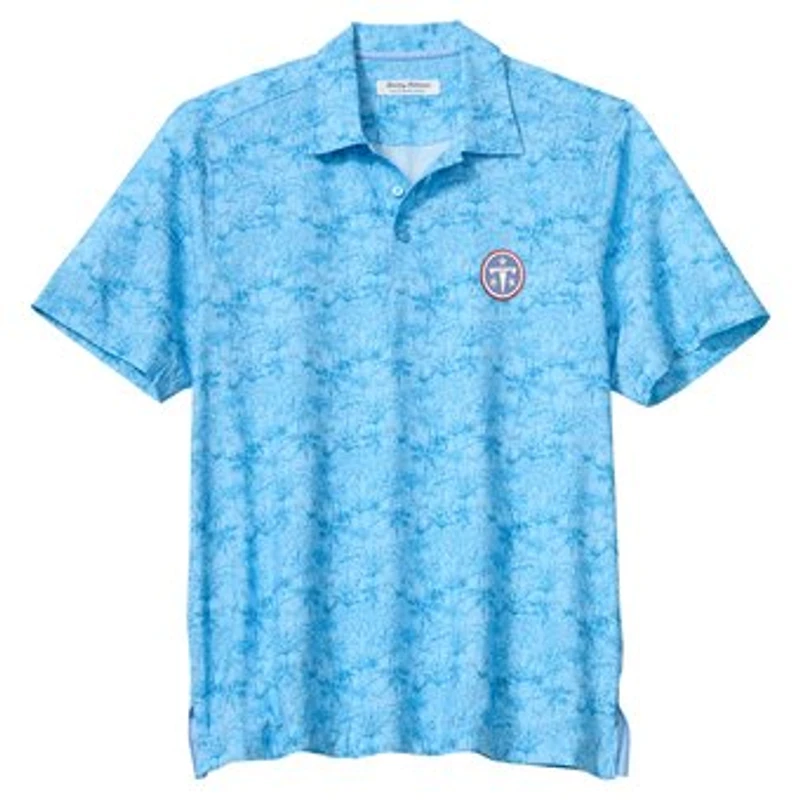 Men's Tommy Bahama  Light Blue Tennessee Titans Bahama Coast Palm Retreat IslandZone Polo