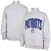 Women's '47  Gray New England Patriots Subtle Muse Mock Neck Sweatshirt