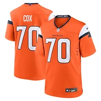 Men's Nike Marques Cox  Orange Denver Broncos Team Game Jersey