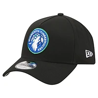 Men's New Era Black Minnesota Timberwolves A-Frame 9FORTY Adjustable Hat