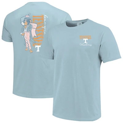Women's Light Blue Tennessee Volunteers Americana Mascot Comfort Colors T-Shirt