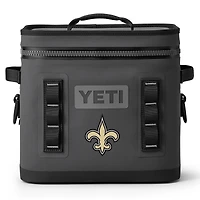 YETI  Charcoal New Orleans Saints Hopper Flip 12L Soft Cooler