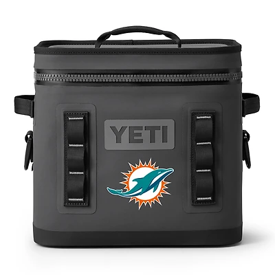 YETI  Charcoal Miami Dolphins Hopper Flip 12L Soft Cooler