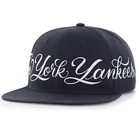 Men's Mister Cartoon x '47 Navy New York Yankees Wrap Script Captain Snapback Hat