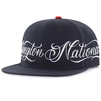 Men's Mister Cartoon x '47 Navy Washington Nationals Wrap Script Captain Snapback Hat