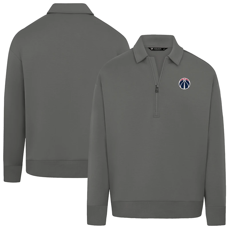 Unisex Levelwear Gray Washington Wizards Luxe Signature Quarter-Zip Tri-Blend Sweatshirt
