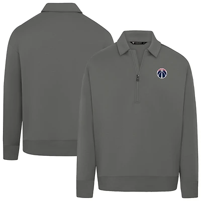 Unisex Levelwear Gray Washington Wizards Luxe Signature Quarter-Zip Tri-Blend Sweatshirt