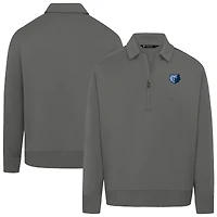 Unisex Levelwear Gray Memphis Grizzlies Luxe Signature Quarter-Zip Tri-Blend Sweatshirt