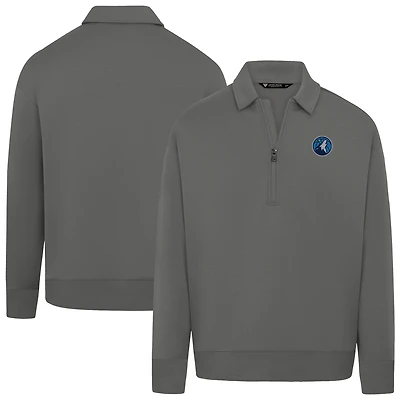 Unisex Levelwear Gray Minnesota Timberwolves Luxe Signature Quarter-Zip Tri-Blend Sweatshirt