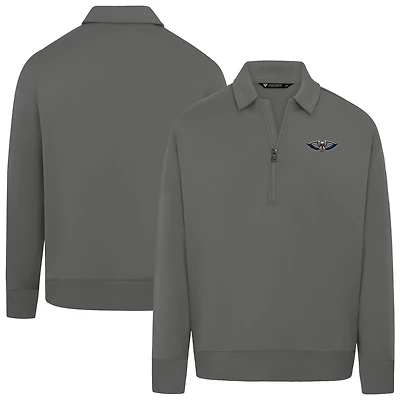 Unisex Levelwear Gray New Orleans Pelicans Luxe Signature Quarter-Zip Tri-Blend Sweatshirt
