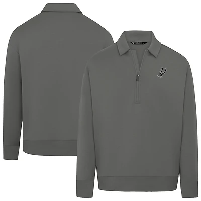 Unisex Levelwear Gray San Antonio Spurs Luxe Signature Quarter-Zip Tri-Blend Sweatshirt