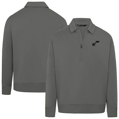 Unisex Levelwear Gray Utah Jazz Luxe Signature Quarter-Zip Tri-Blend Sweatshirt