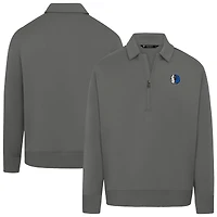 Unisex Levelwear Gray Dallas Mavericks Luxe Signature Quarter-Zip Tri-Blend Sweatshirt