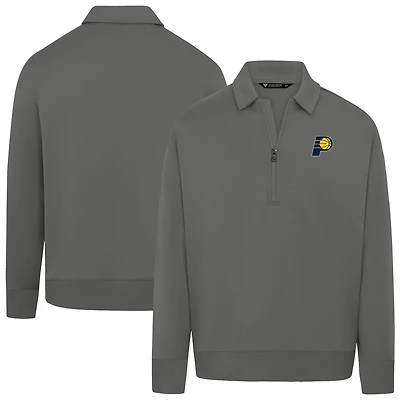Unisex Levelwear Gray Indiana Pacers Luxe Signature Quarter-Zip Tri-Blend Sweatshirt