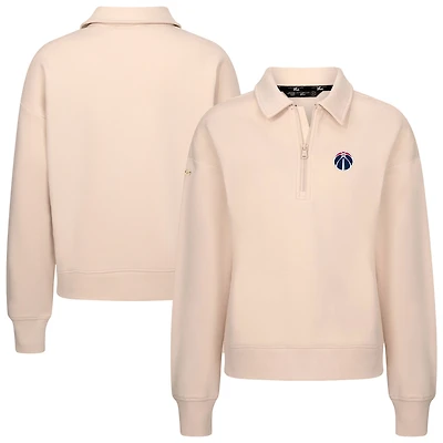 Women's Levelwear Khaki Washington Wizards Canmore Tri-Blend Quarter-Zip Pullover
