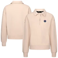 Women's Levelwear Khaki Washington Wizards Canmore Tri-Blend Quarter-Zip Pullover