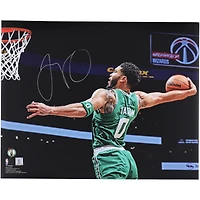 Jayson Tatum Boston Celtics Autographed 16" x 20" Dunking Spotlight Photograph