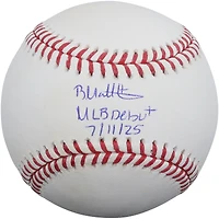 Brice Matthews Houston Astros Autographed Baseball with "MLB Debut 7/11/25" Inscription