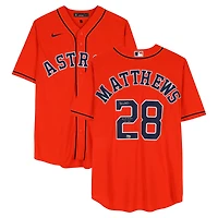 Brice Matthews Houston Astros Autographed Orange Nike Replica Jersey with "MLB Debut 7/11/25" Inscription