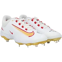 J.T. Realmuto Philadelphia Phillies Autographed Player-Issued White/Gold Nike Cleats from the 2025 MLB Season