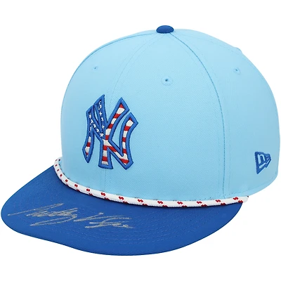 Anthony Volpe New York Yankees Autographed Game-Used Blue Cap vs. New York Mets on July 4, 2025