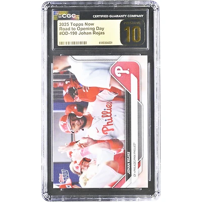 Johan Rojas Philadelphia Phillies 2025 Topps Now Road to Opening Day #OD-190 CGC Authenticated PRISTINE 10 Card