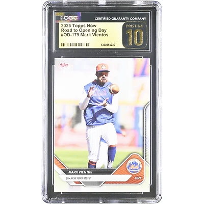 Mark Vientos New York Mets 2025 Topps Now Road to Opening Day #OD-179 CGC Authenticated PRISTINE 10 Card