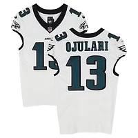 Azeez Ojulari Philadelphia Eagles Game-Used #13 White Jersey vs. New York Giants on October 9, 2025