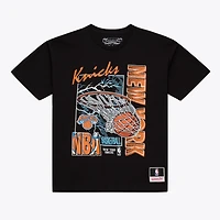 Men's Mitchell & Ness  Black New York Knicks Lightning Swish T-Shirt